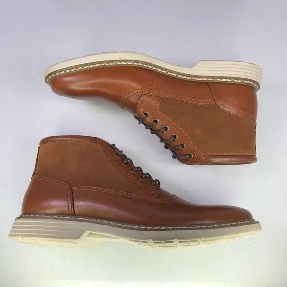 ALFANI Rynier Leather Lace Up Boots
