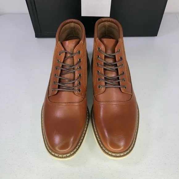 ALFANI Rynier Leather Lace Up Boots