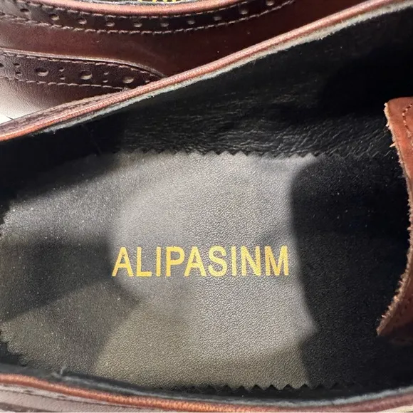 Alipasinm Men's Classic Oxford Genuine Leather Dress Shoes Sz 10.5 Worn Once