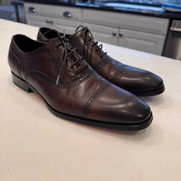 Alipasinm Men's Classic Oxford Genuine Leather Dress Shoes Sz 10.5 Worn Once