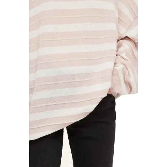 ALL SAINTS Cassia Stripe Boat Neck Sweater Pink XS