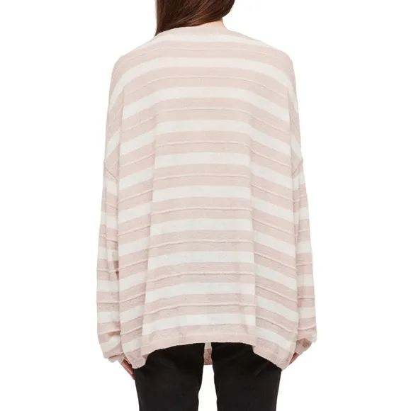 ALL SAINTS Cassia Stripe Boat Neck Sweater Pink XS