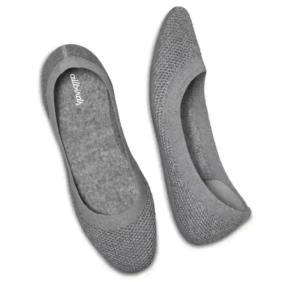 ALLBIRDS Tree Breezers Knit Ballet Flats Round Toe in Mist Sz. 8