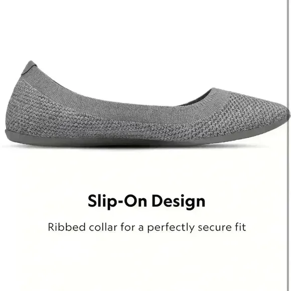 ALLBIRDS Tree Breezers Knit Ballet Flats Round Toe in Mist Sz. 8