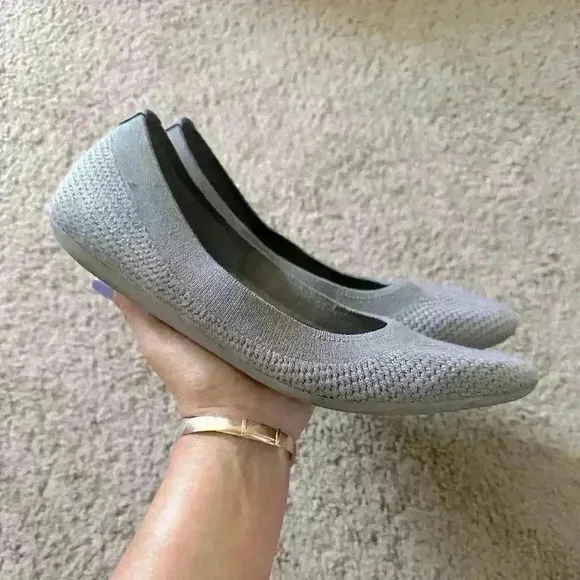 ALLBIRDS Tree Breezers Knit Ballet Flats Round Toe in Mist Sz. 8
