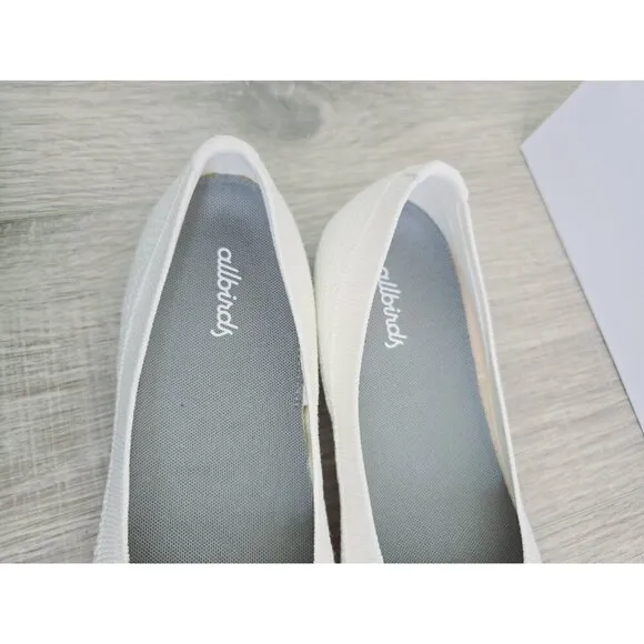Allbirds Tree Breezers Natural White Ivory Knit Slip On Ballet Flats Shoes 6.5