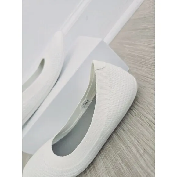 Allbirds Tree Breezers Natural White Ivory Knit Slip On Ballet Flats Shoes 6.5