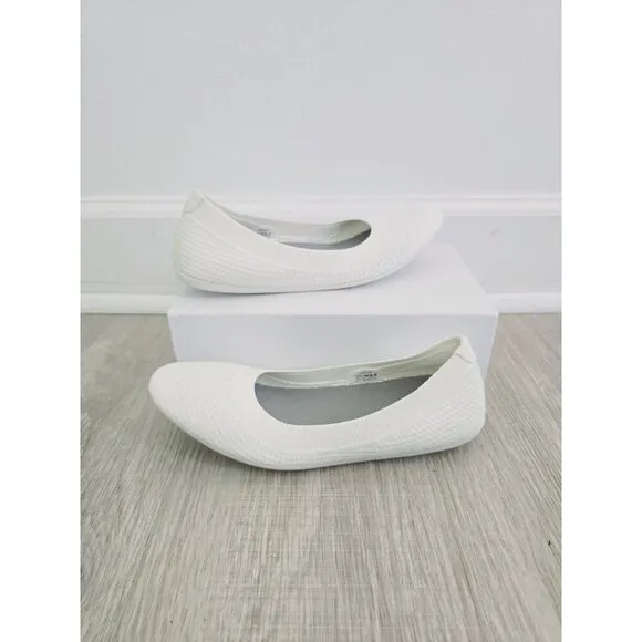 Allbirds Tree Breezers Natural White Ivory Knit Slip On Ballet Flats Shoes 6.5