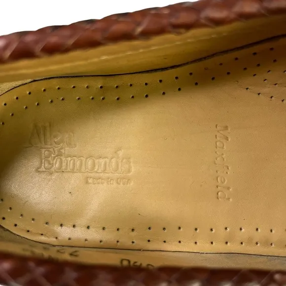 Allen Edmond Maxfield Leather Tassel Loafer‎ 2 Tone Black Brown Mens Size 8.5