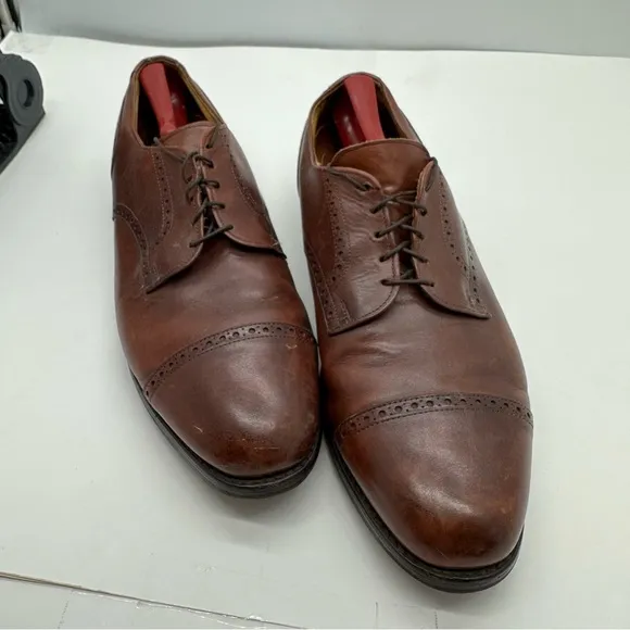 Allen Edmonds Benton Mens 14 Cap Toe Leather Dress Shoes Oxford Derby