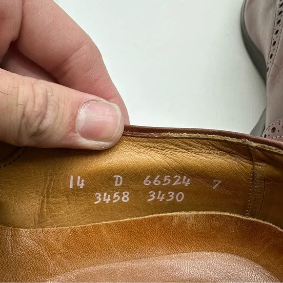 Allen Edmonds Benton Mens 14 Cap Toe Leather Dress Shoes Oxford Derby