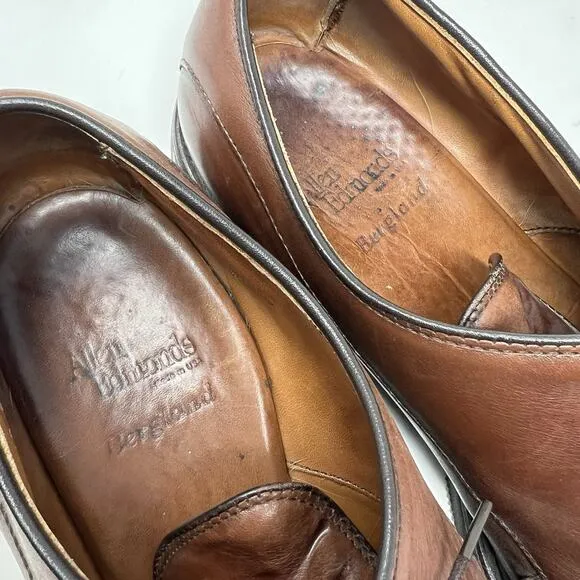 Allen Edmonds Bergland Lace Up Leather Cap Toe Oxford Dress Shoes 6551 Size 12 D