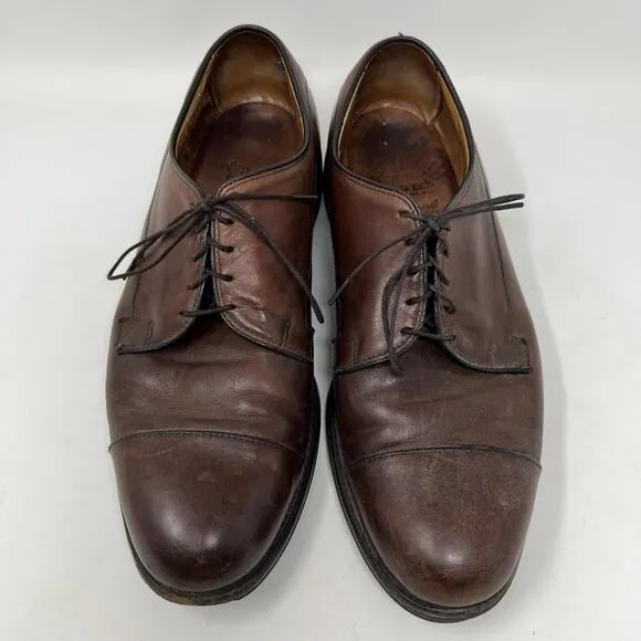 Allen Edmonds Bergland Lace Up Leather Cap Toe Oxford Dress Shoes 6551 Size 12 D