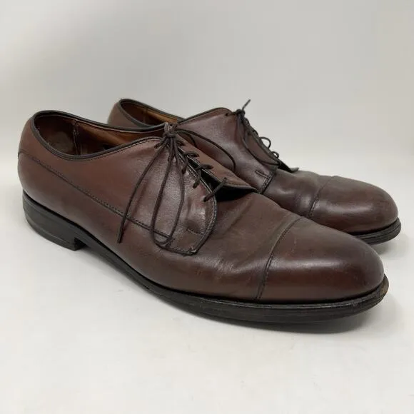 Allen Edmonds Bergland Lace Up Leather Cap Toe Oxford Dress Shoes 6551 Size 12 D