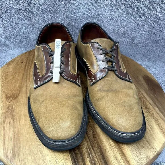 Allen Edmonds Berkshire Brown Nubuck Leather Oxford Shoes Men's Size 8.5 D