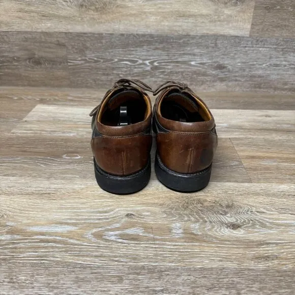Allen Edmonds Black/Brown Leather Boat Shoes Men's Size 13