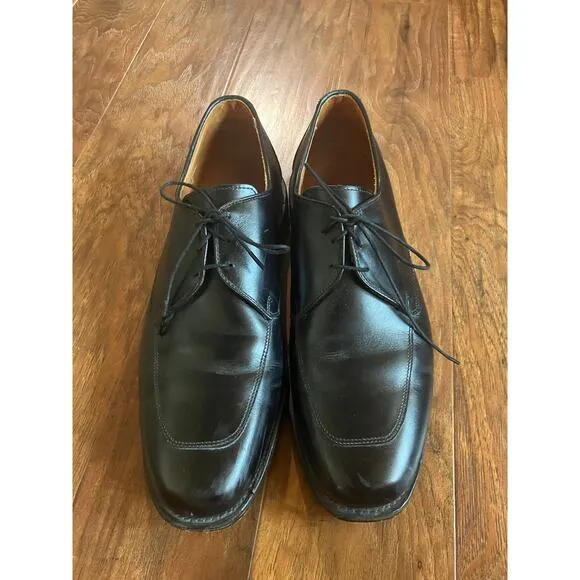 ALLEN EDMONDS Burton Shoes Men's Black Calf Leather Oxford Lace Up Size 10 E