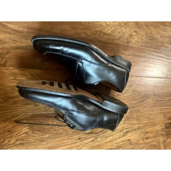 ALLEN EDMONDS Burton Shoes Men's Black Calf Leather Oxford Lace Up Size 10 E