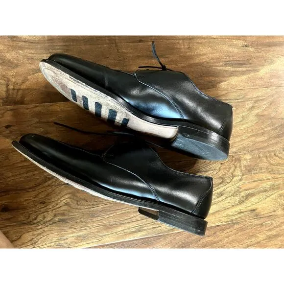 ALLEN EDMONDS Burton Shoes Men's Black Calf Leather Oxford Lace Up Size 10 E
