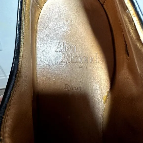 Allen Edmonds Byron Oxford Dress Shoes Cap Toe Lace Up Formal Leather Black 8