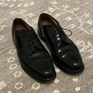 Allen Edmonds derby dress shoes wingtip men black lace-up 13 D
