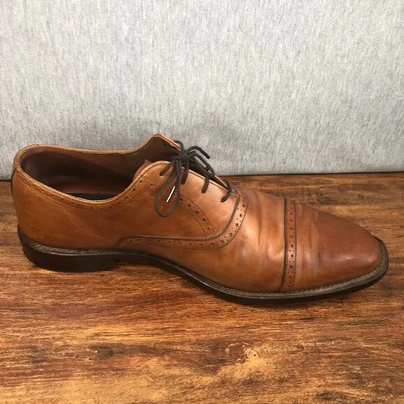 Allen Edmonds Evanston Mens Size 11.5 D Walnut Brown Cap Toe Oxford Shoes USA