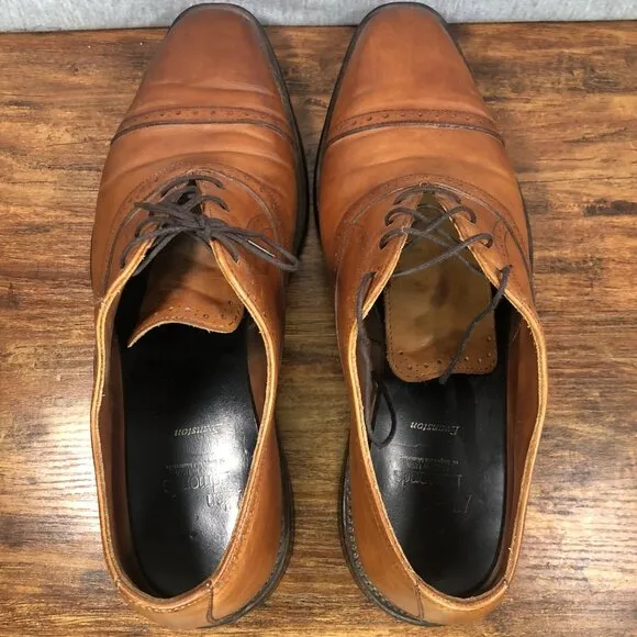 Allen Edmonds Evanston Mens Size 11.5 D Walnut Brown Cap Toe Oxford Shoes USA