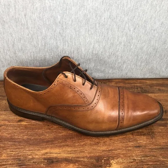 Allen Edmonds Evanston Mens Size 11.5 D Walnut Brown Cap Toe Oxford Shoes USA