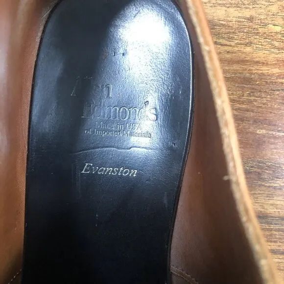 Allen Edmonds Evanston Mens Size 11.5 D Walnut Brown Cap Toe Oxford Shoes USA