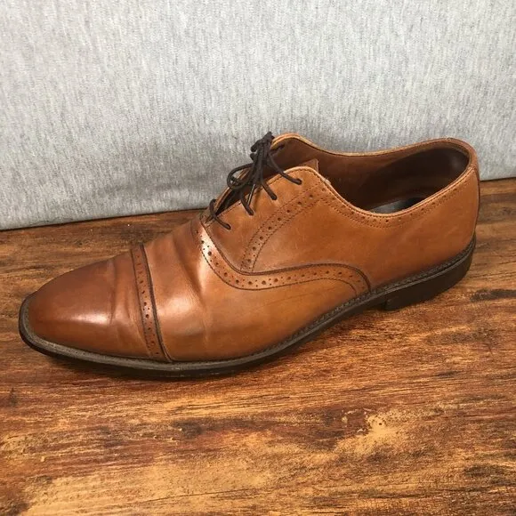 Allen Edmonds Evanston Mens Size 11.5 D Walnut Brown Cap Toe Oxford Shoes USA