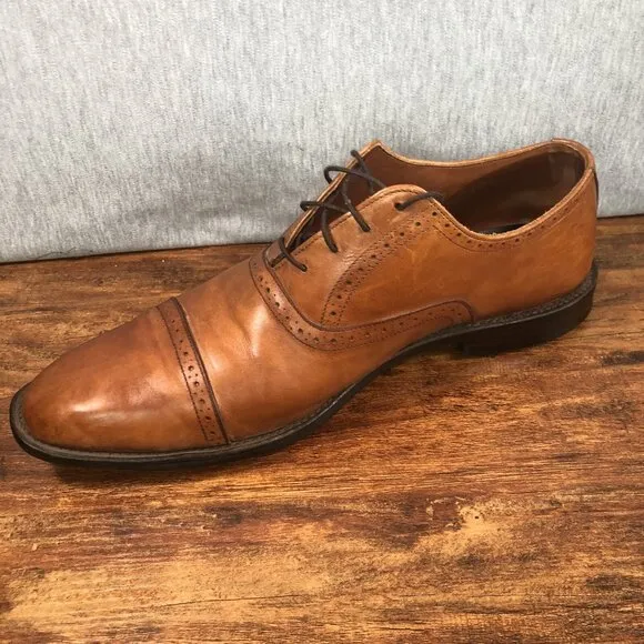 Allen Edmonds Evanston Mens Size 11.5 D Walnut Brown Cap Toe Oxford Shoes USA