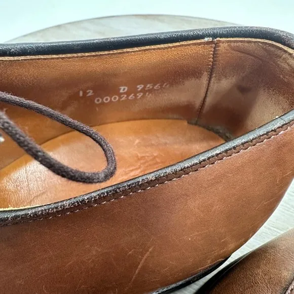 Allen Edmonds‎ Kennett Derby Shoe Men's 12D Brown Leather Split Toe Oxford
