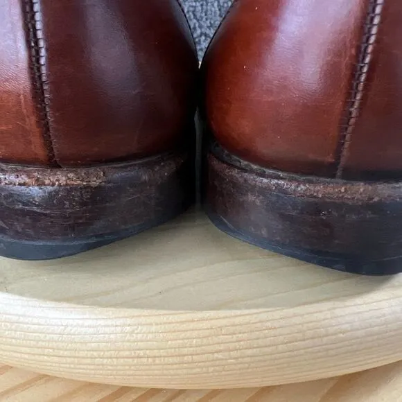 Allen Edmonds LaSalle Derby Mens 10.5 Leather Brown Split Toe Oxford Dress Shoe