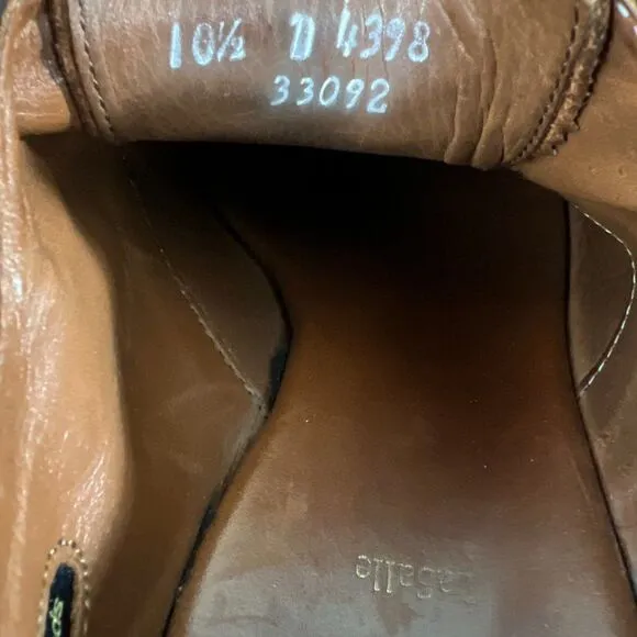 Allen Edmonds LaSalle Derby Mens 10.5 Leather Brown Split Toe Oxford Dress Shoe