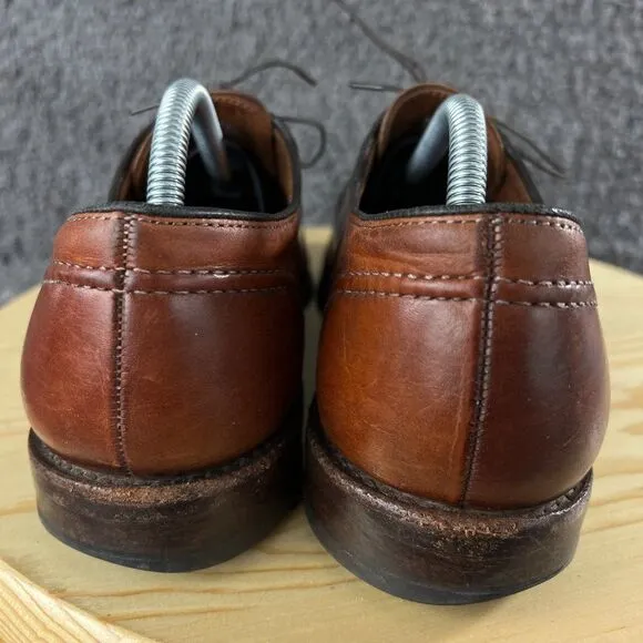 Allen Edmonds LaSalle Derby Mens 10.5 Leather Brown Split Toe Oxford Dress Shoe