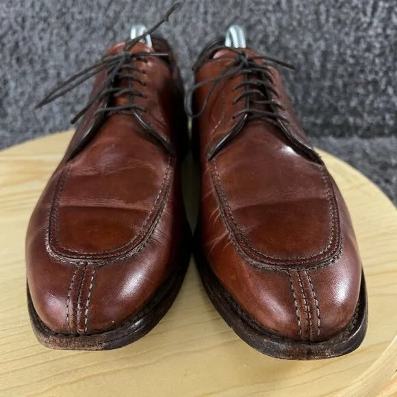 Allen Edmonds LaSalle Derby Mens 10.5 Leather Brown Split Toe Oxford Dress Shoe
