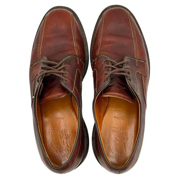 Allen Edmonds Mapleton Men's Shoes Size 9.5 D Brown Leather Oxford Lug Sole 7954