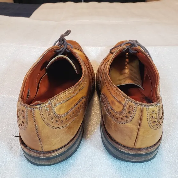 Allen Edmonds Men's 11.5 B University Wingtip Oxford Brogue Shoes Danite Flaws
