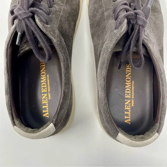 ALLEN EDMONDS Men’s Canal Court Sneaker in Grey Suede 2356 size 10D