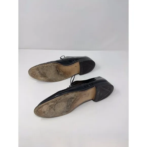 Allen Edmonds Mens Shoes Black Leather Lloyd Wingtip Oxford Derby Dress US 11.5