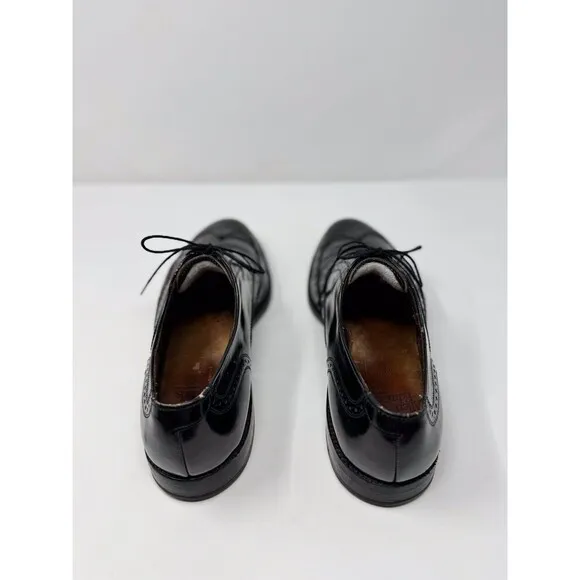 Allen Edmonds Mens Shoes Black Leather Lloyd Wingtip Oxford Derby Dress US 11.5