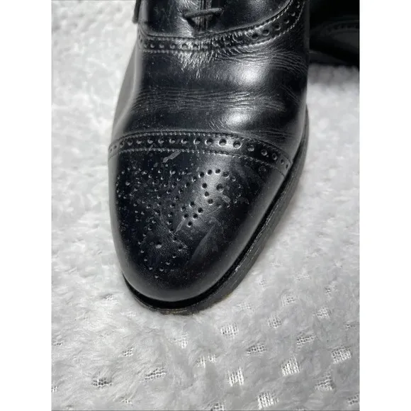 Allen Edmonds Mens Size 11B Stratton Cap Toe Oxford Wing Tip Shoes Walnut Brown