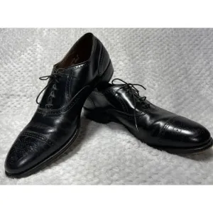Allen Edmonds Mens Size 11B Stratton Cap Toe Oxford Wing Tip Shoes Walnut Brown