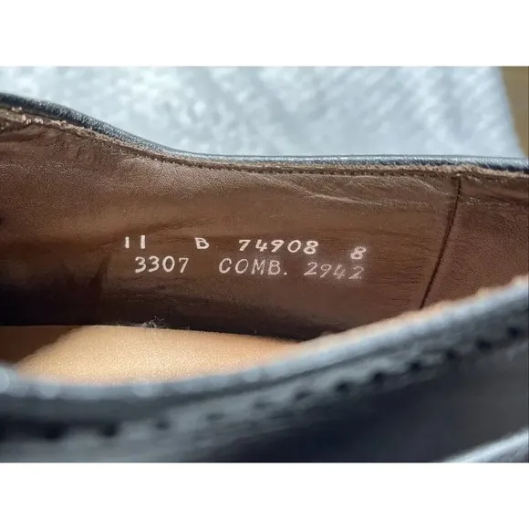 Allen Edmonds Mens Size 11B Stratton Cap Toe Oxford Wing Tip Shoes Walnut Brown