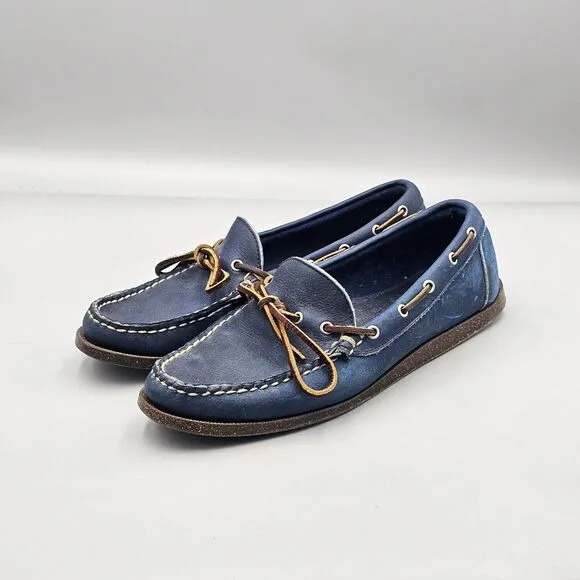 ALLEN EDMONDS Men's Size 8.5 D GUC Northland Beautiful Blue Slip-On Boat Shoes