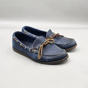 ALLEN EDMONDS Men's Size 8.5 D GUC Northland Beautiful Blue Slip-On Boat Shoes
