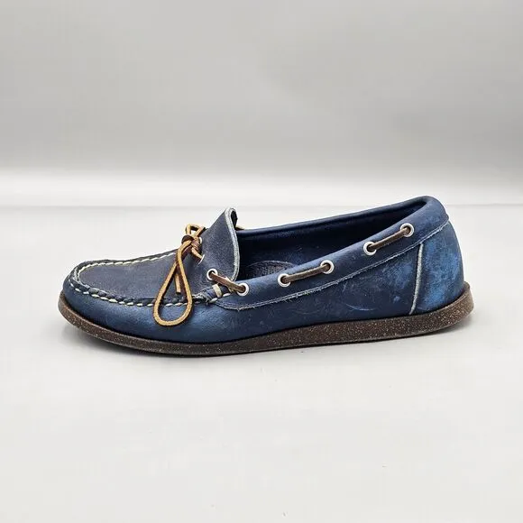ALLEN EDMONDS Men's Size 8.5 D GUC Northland Beautiful Blue Slip-On Boat Shoes