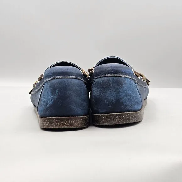 ALLEN EDMONDS Men's Size 8.5 D GUC Northland Beautiful Blue Slip-On Boat Shoes