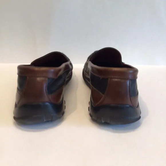 Allen Edmonds Men's US 9.5 D Boulder Venetian Driving Moccasins Black/Brown