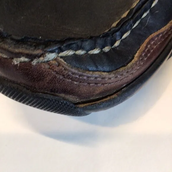 Allen Edmonds Men's US 9.5 D Boulder Venetian Driving Moccasins Black/Brown